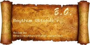 Beythum Ottokár névjegykártya
